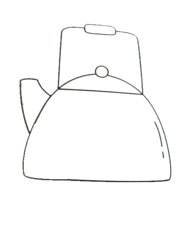 Simple strokes of hot water kettle