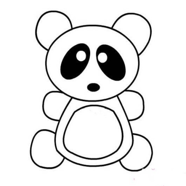 Cute panda simple drawing pictures