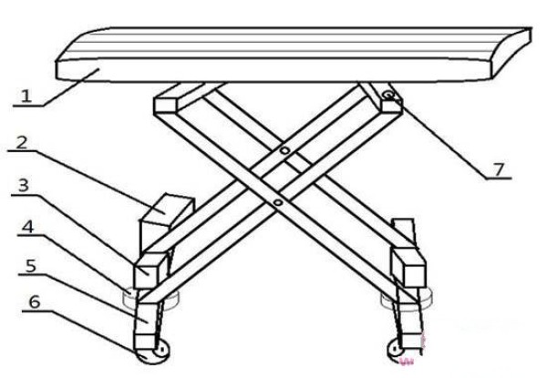 Simple drawing picture of guzheng on the guzheng stand