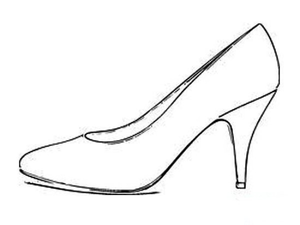 Simple drawing pictures of womens high heels