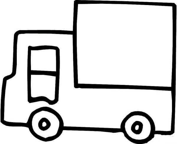 Simple strokes of small truck