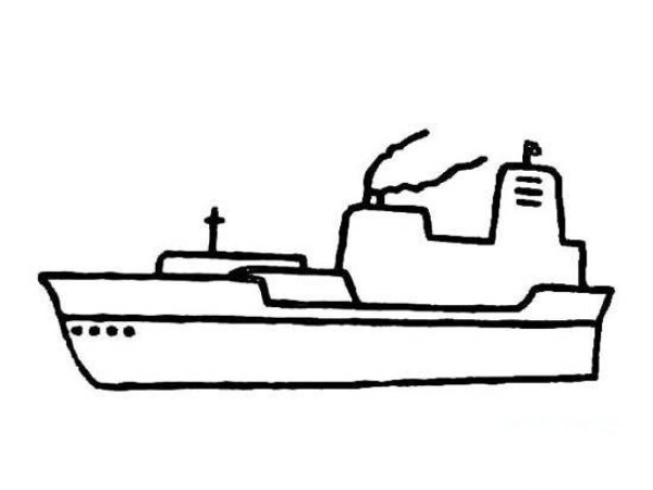 Simple strokes of ship