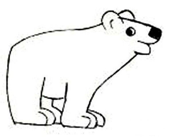 Small fresh polar bear simple strokes picture