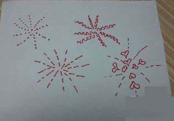 A complete collection of simple strokes of fireworks