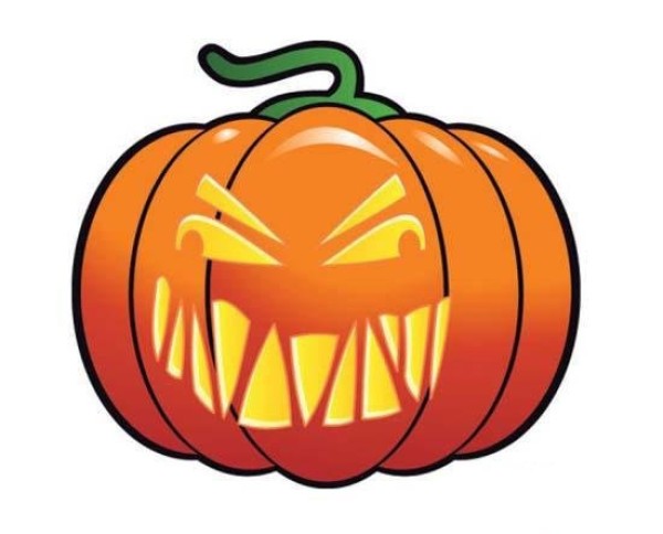 Halloween colorful pumpkin lantern simple drawing pictures