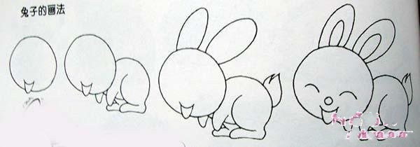 Simple drawing method of rabbit