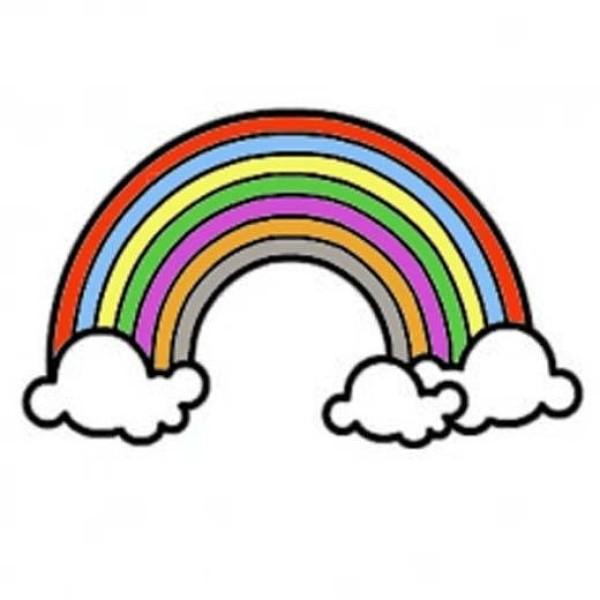 Colored rainbow simple drawing pictures