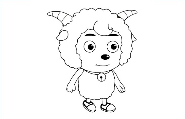 Cartoon Pleasant Goat Simple Drawing Picture