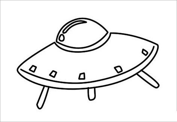 Complete collection of simple strokes of spaceship