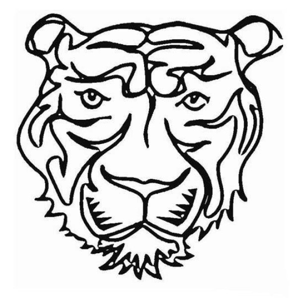 Simple strokes of tiger head