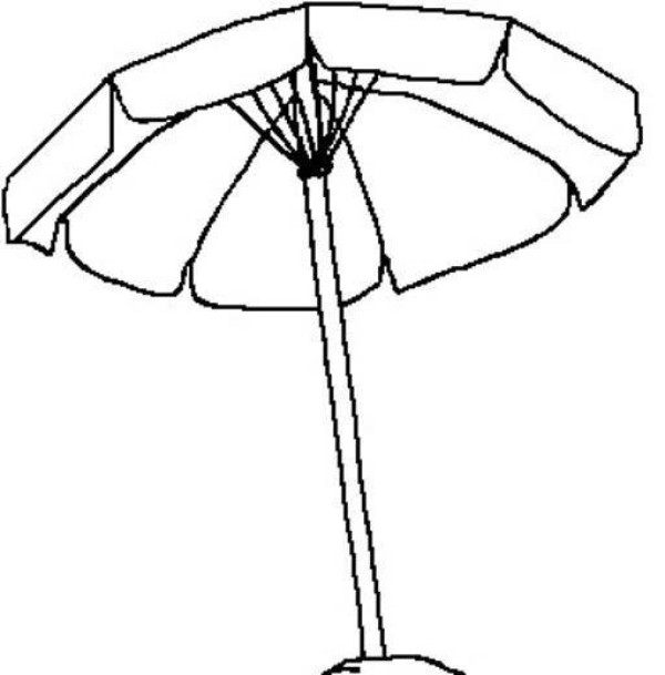 Simple picture of parasol