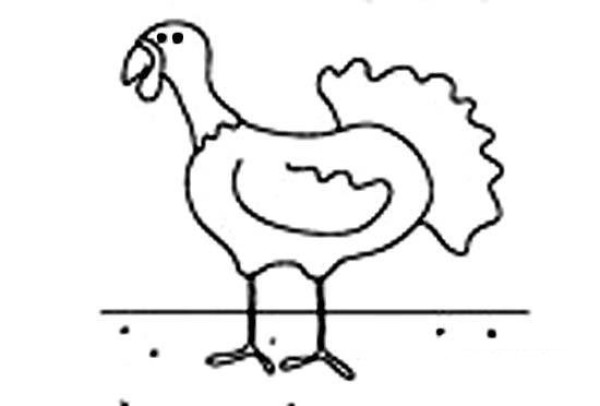 Simple drawing picture of turkey outline