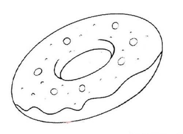 Donut bread simple strokes