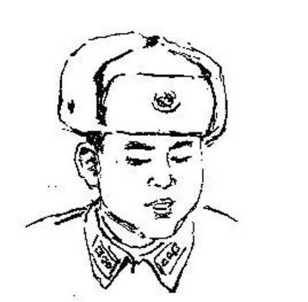 Childrens simple strokes of Lei Feng