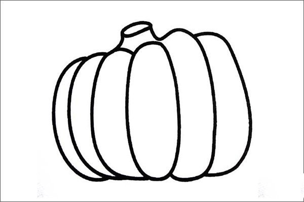 Simple drawing of pumpkin