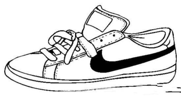 Childrens Nike sneakers simple drawing pictures