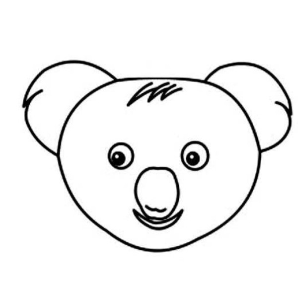 Koala avatar simple drawing picture