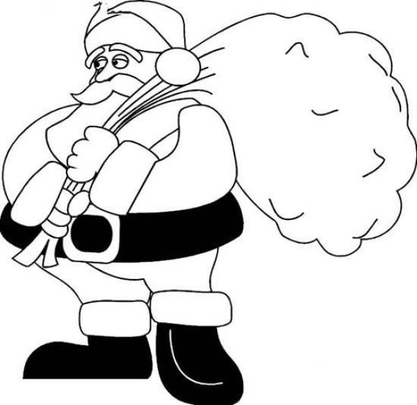 Simple character drawing: Santa Claus