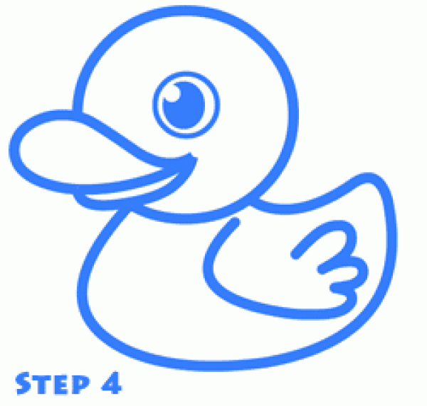 How to draw a little duck