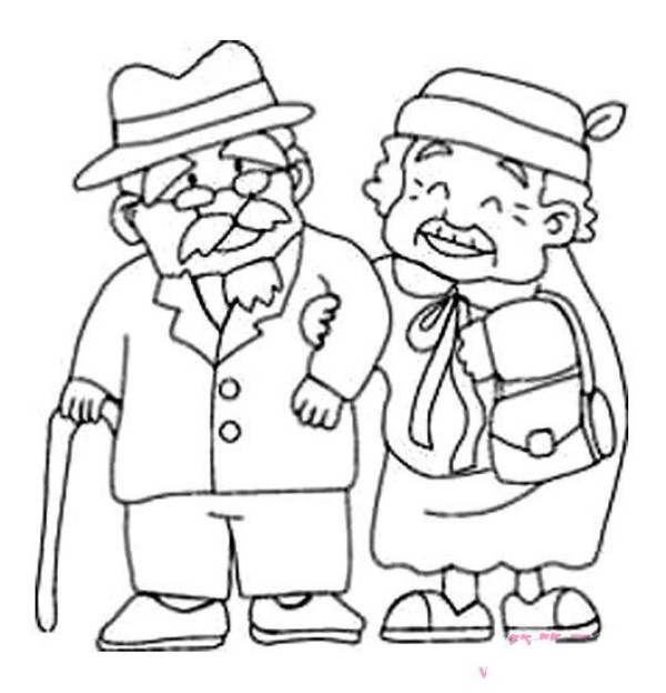 Simple drawings of grandparents