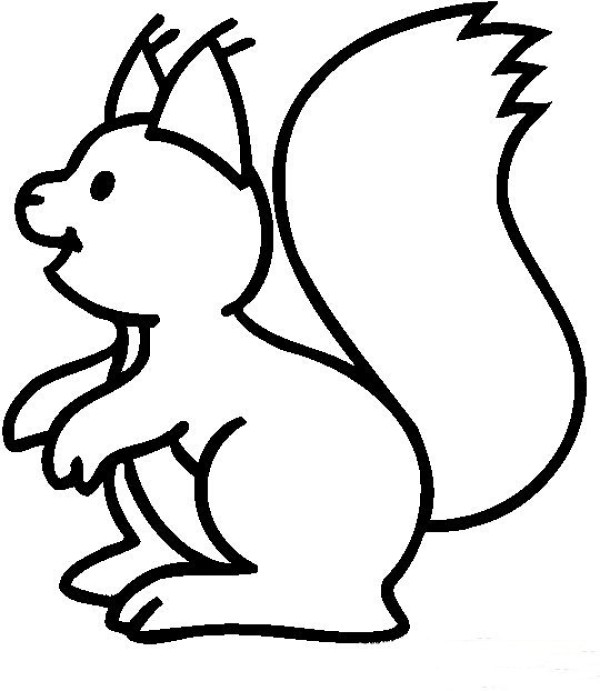 Squirrel simple strokes