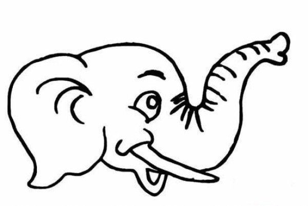 Simple strokes of elephant head