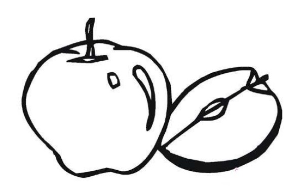 Simple drawing pictures about apples