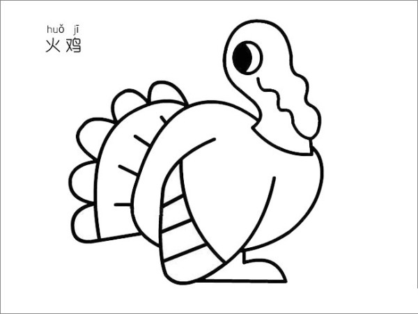 Turkey simple drawing