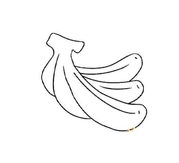 Childrens simple drawing: banana