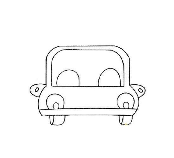 Car front front simple drawing