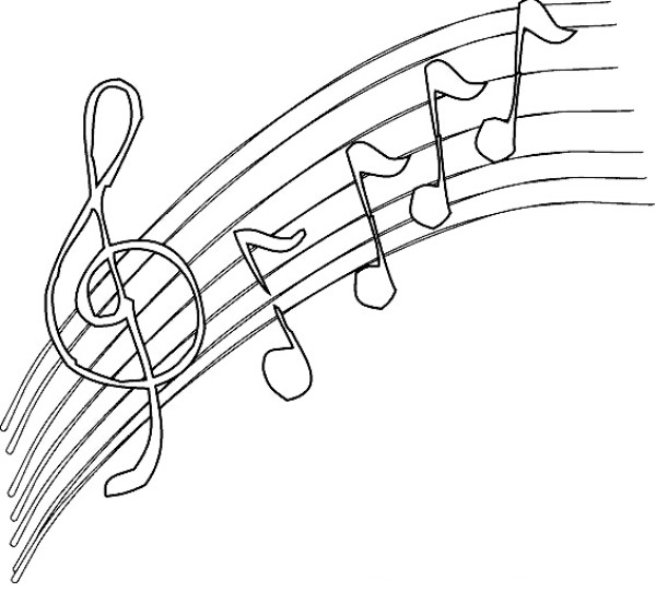 Music score simple strokes