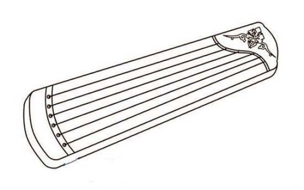 Childrens guzheng simple drawing pictures