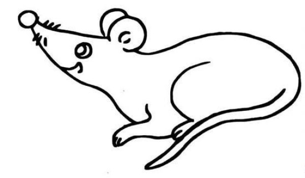 Childrens simple drawing: mouse