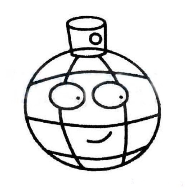 Childrens cartoon bomb simple drawing picture