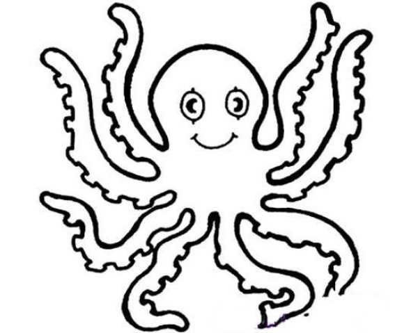 Childrens simple drawing pictures: Octopus