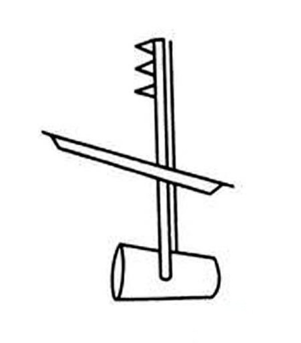 Childrens simple drawing pictures of the musical instrument Erhu