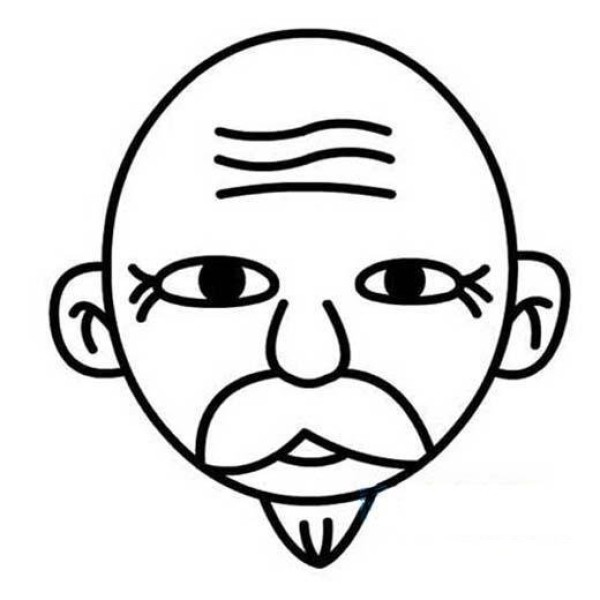 Grandpas avatar simple strokes picture