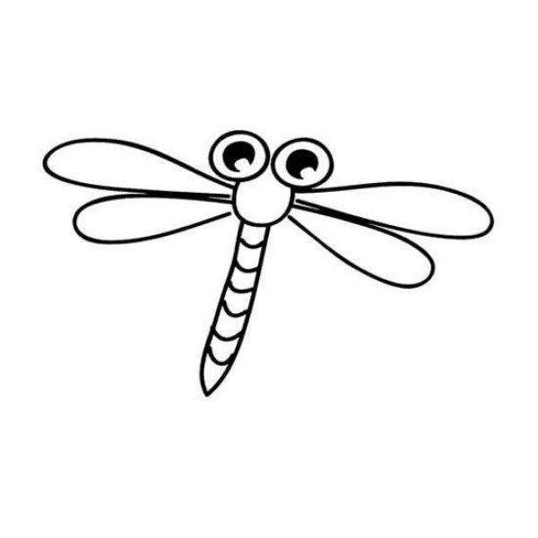 Cute dragonfly simple drawing pictures