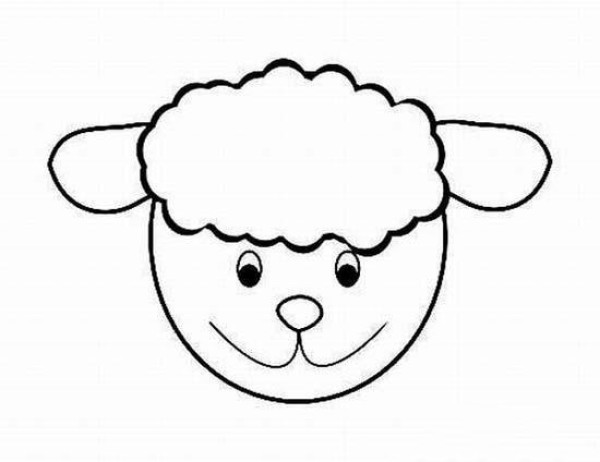 Simple drawing of cute sheeps avatar