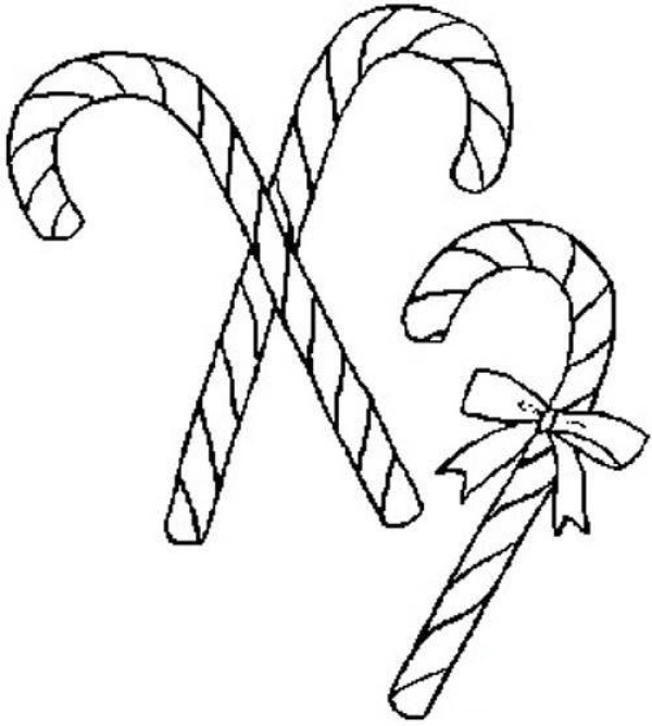 Christmas themed simple drawing pictures: Candy Cane