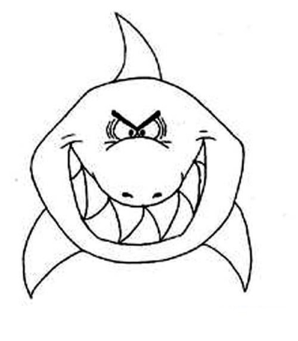 Shark front simple drawing picture