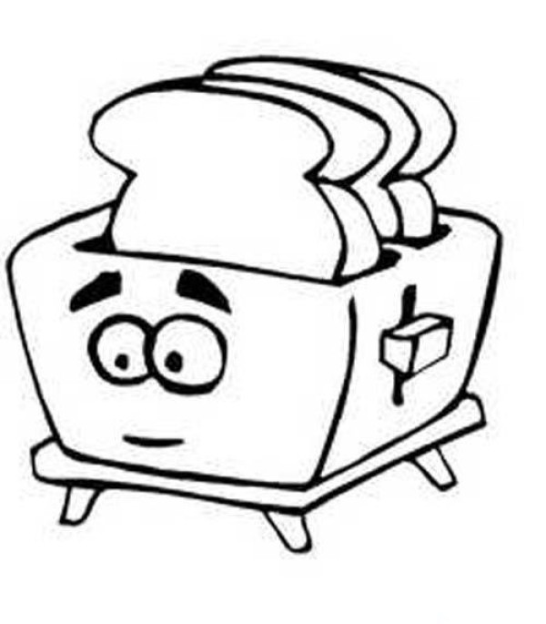 Cartoon bread machine simple drawing picture