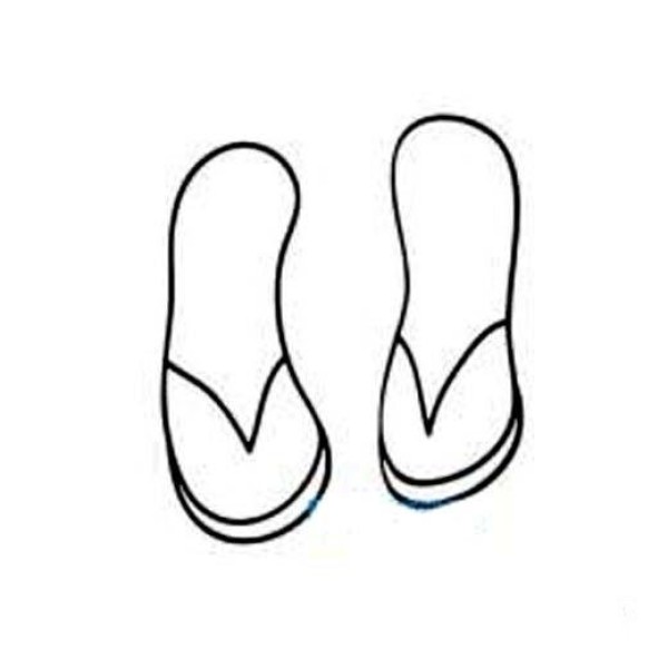 Simple drawing picture of a pair of flip-flops