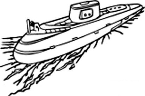 Military submarine simple drawing picture