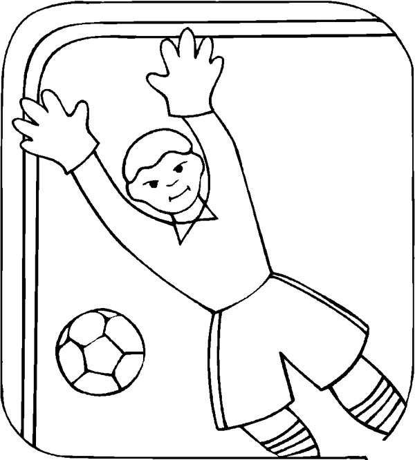 Goalkeeper simple drawing