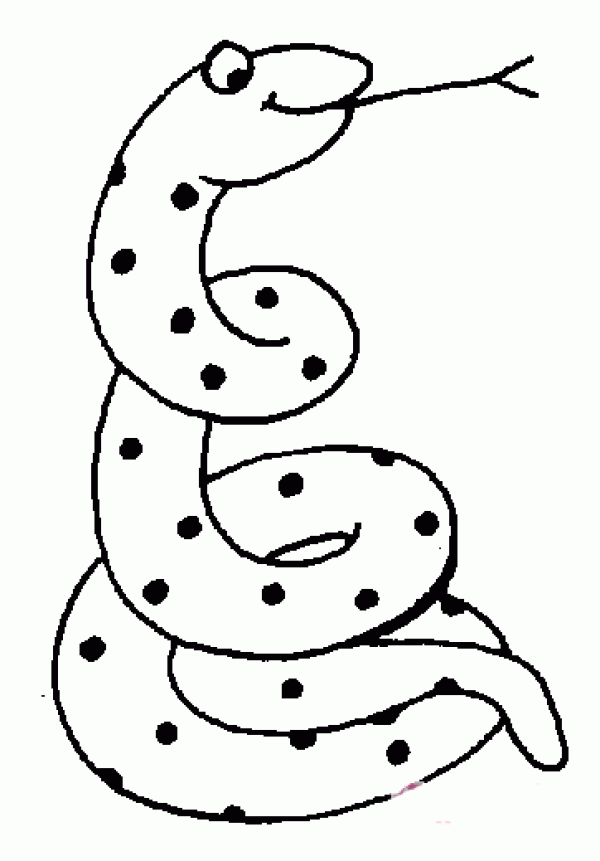 Simple animal drawings: Snake spitting messages