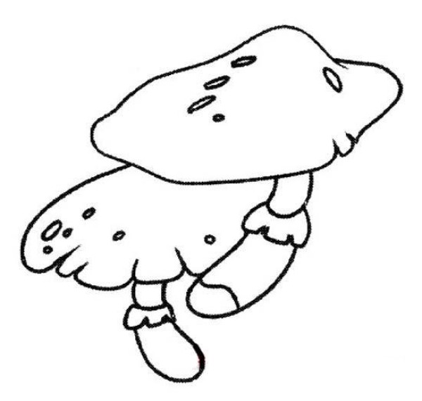 Straw mushroom simple drawing picture