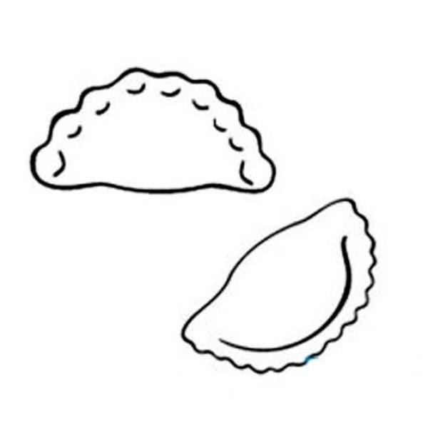 Childrens simple drawing pictures of dumplings