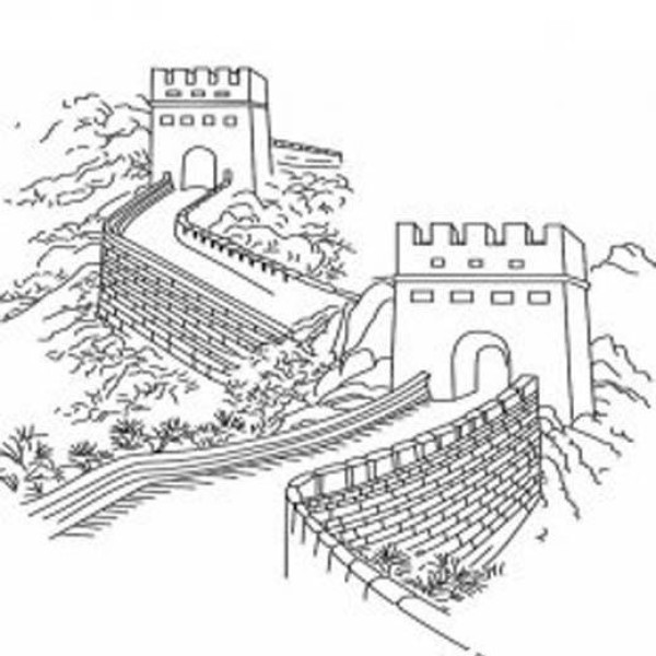 A complete collection of simple strokes of the Great Wall