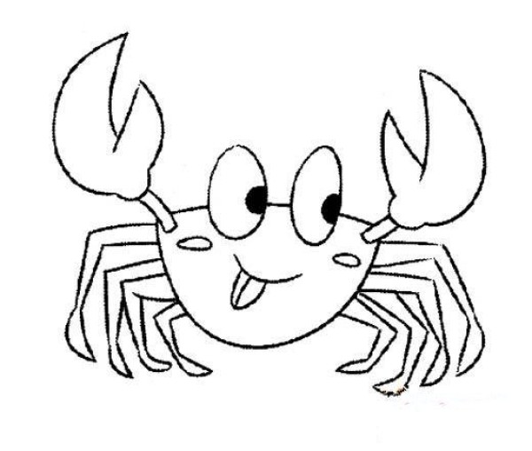 Childrens simple drawing pictures of cute crabs